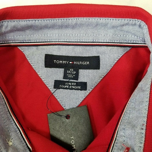 Tommy Hilfiger Men Slim Fit Polo Shirt Short Sleev - Picture 3 of 5